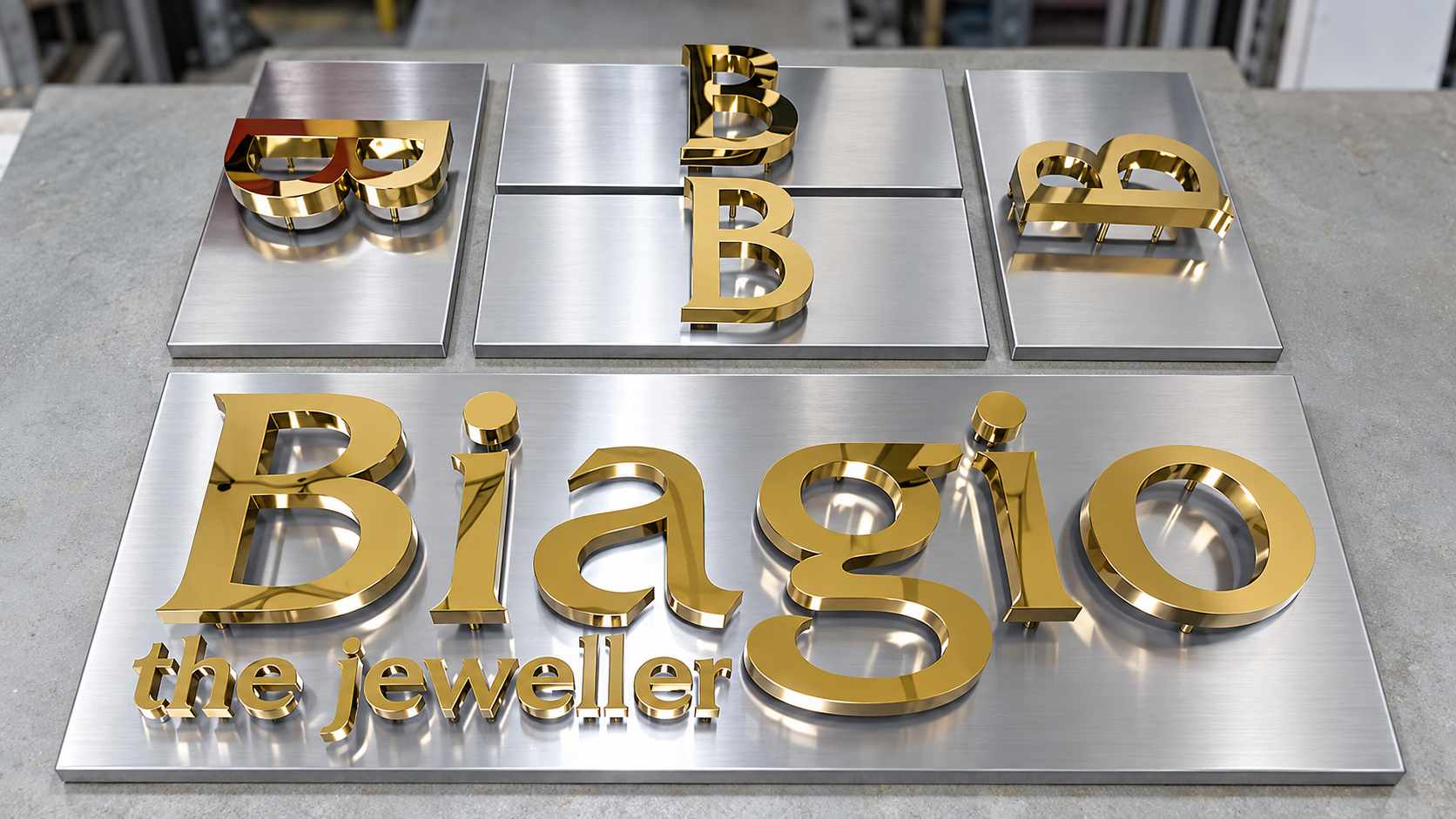 Non-Illuminated 3D Letters example 3